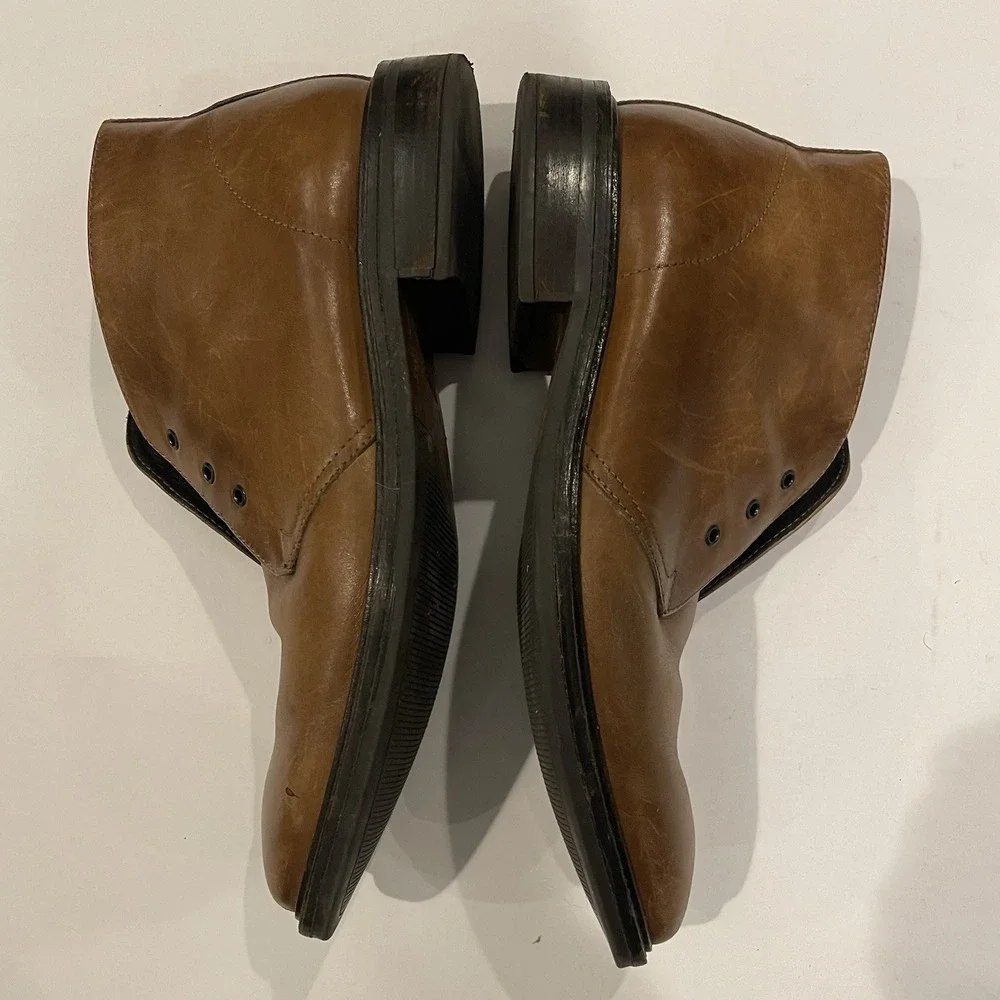 Alfani Lombard Brown Leather Chukka Boots Men's Size 9M Casual‎ Work